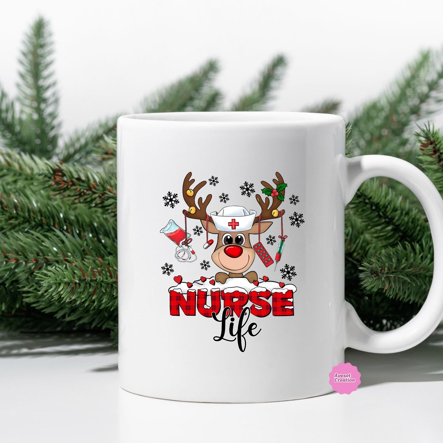 Nurse Life Christmas mug