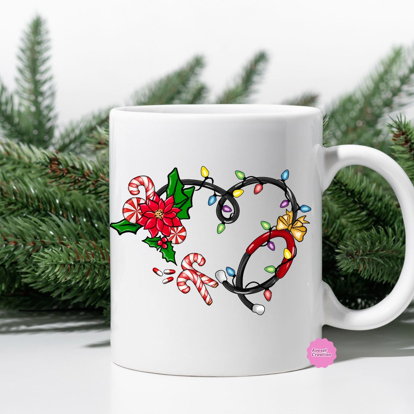 Statoscope heart shape Nurse Mug